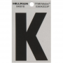 Letter "K" Black/Silver Reflective Vinyl Sticker 3"