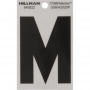 Letter "M" Black/Silver Reflective Vinyl Sticker 3"