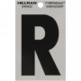 Letter "R" Black/Silver Reflective Vinyl Sticker 3"