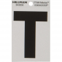 Letter "T" Black/Silver Reflective Vinyl Sticker 3"