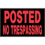 Posted No Trespassing Plastic Sign 8"x12"