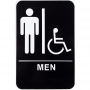 Men's Handicap Accessible ADA Restroom with Braille Plastic Sign 6"x9"