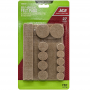 Self Adhesive Brown Felt Protective Pad Various Size 27 ct