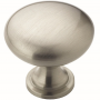 Round Cabinet Knob Satin Nickel 1.25 x 1 1/8"