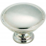 Round Cabinet Knob Brushed Chrome 1 5/16 x 15/16" 10 ct