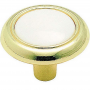 Round Cabinet Knob Polished Brass