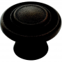 Round Cabinet Knob Antique Rust 1 5/16 x 1"