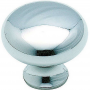 Round Cabinet Knob Polished Chrome 1 3/16 x 1"