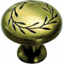 Natures Splendor Round Cabinet Knob Elegant Brass 1 5/16 x 1 1/16"