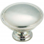 Round Cabinet Knob Brushed Chrome 1 5/16 x 15/16"