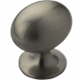 Oval Cabinet Knob Satin Nickel 10 ct
