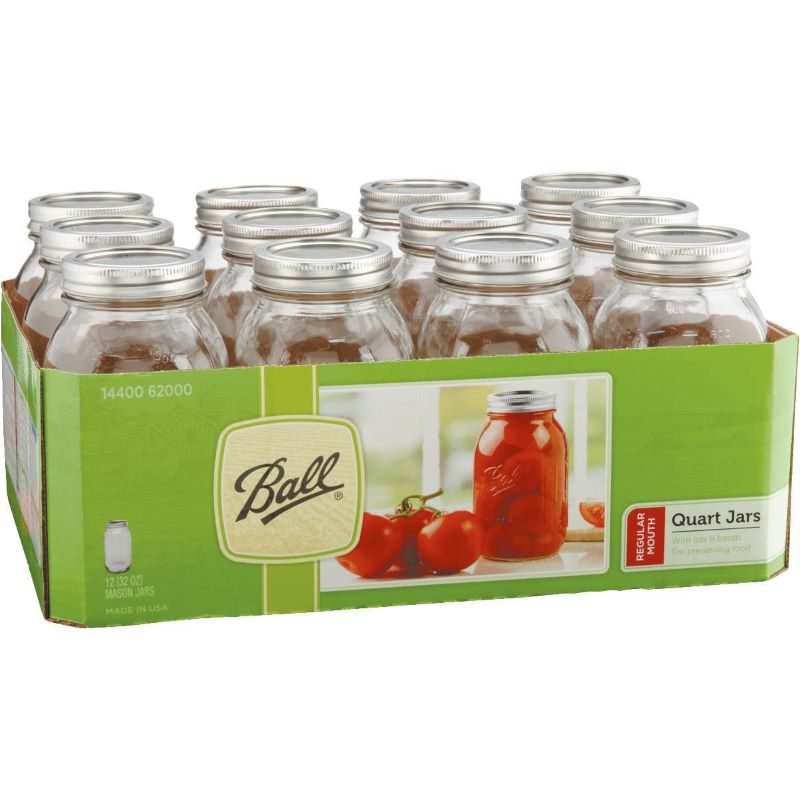 Mason Jar Cans Regular Mouth 12 ct 32 oz