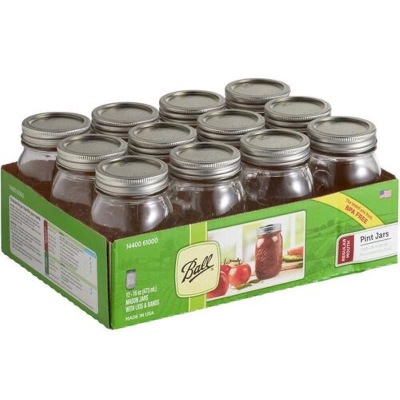 Mason Jar Cans Regular Mouth 12 ct 16 oz