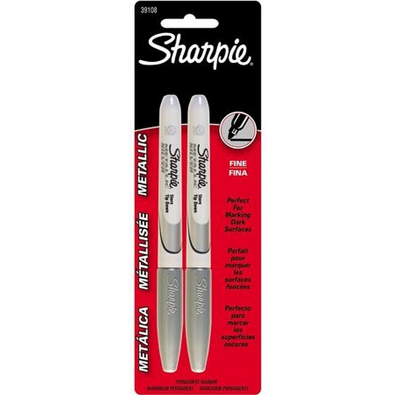 Sharpie Marker Metallic Silver 2 ct