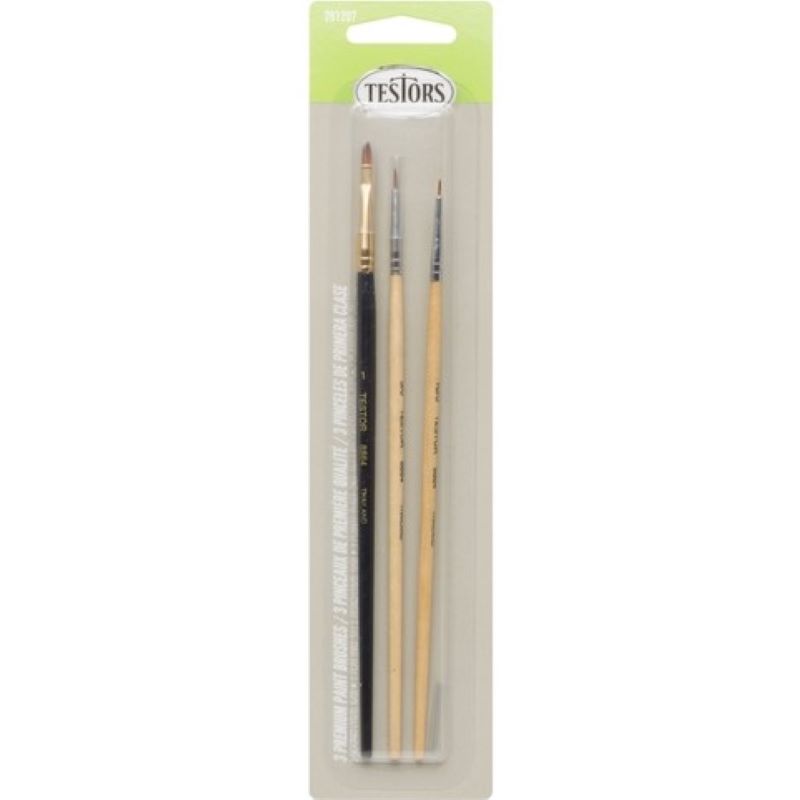 Testors Artist Paint Brush Set of 3