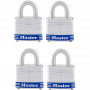 Master Lock Steel Double Locking Padlock 4 ct