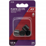 Plastic Round Black Leg Tip 0.5 in 4 ct