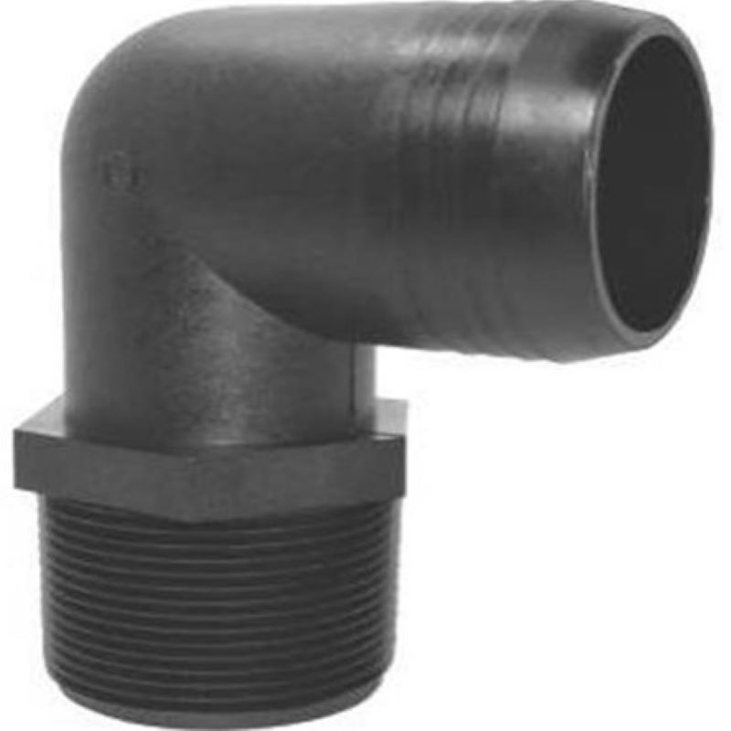 Hose Barb Elbow 1/4" MPT x 1/4"