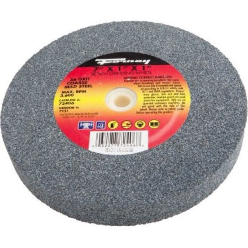 Forney Flat Face Bench Grinding Wheel 36 Grit 7"x1"x1"
