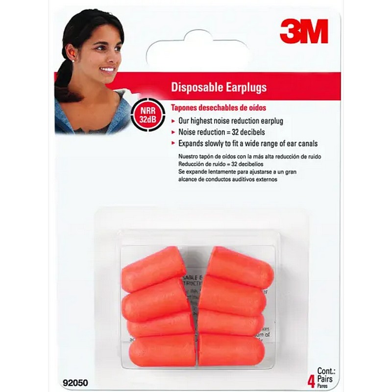 3M Disposable Earplugs 4 Pair