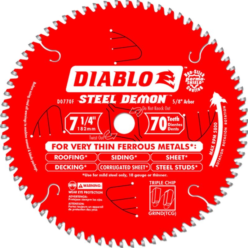 Diablo Metal Saw Blade 70T 7-1/4"