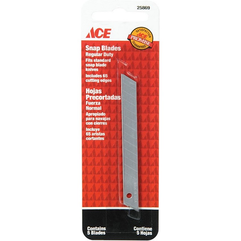 Ace Regular Duty Snap Blades 5 Ct