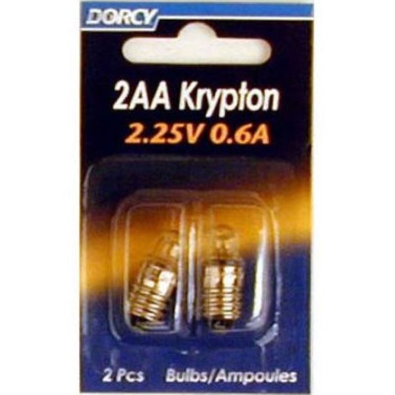 2AA Krypton Replacement Bulbs 2.25V 0.6A 2 Ct