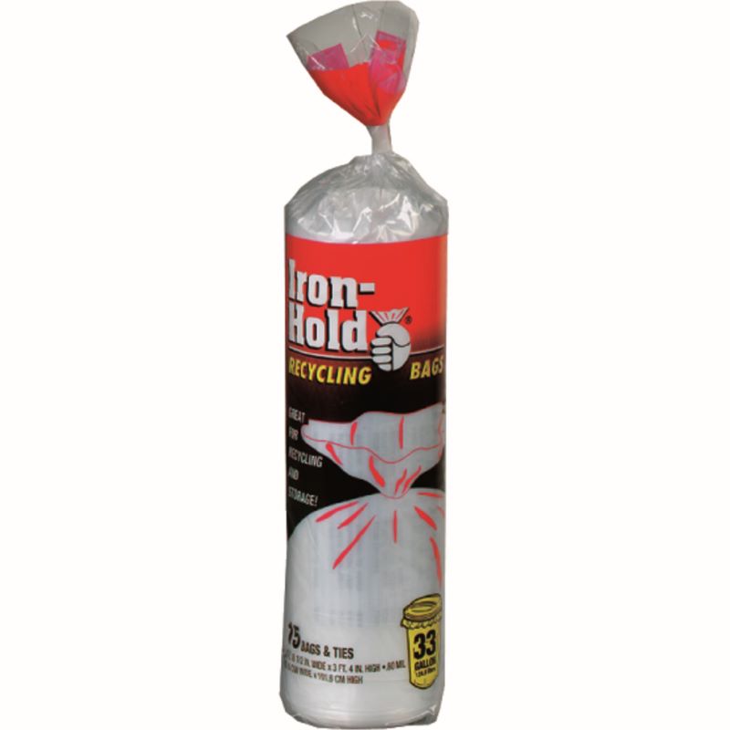 Iron Hold Trash Bag 33 gal 15 Ct