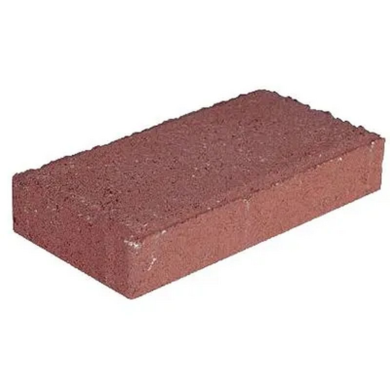 Red/Charcoal Concrete Paver 2"x4"x8"