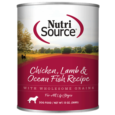 NutriSource Canned Dog Food Chicken/Lamb/Ocean Fish