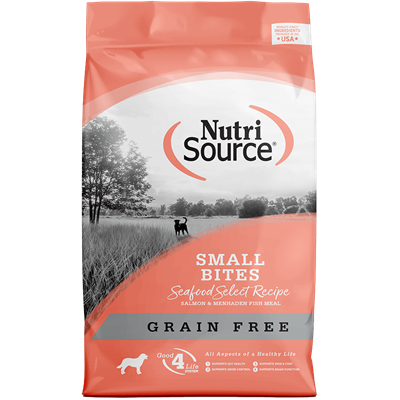 NutriSource Small Bites Dog Food Grain Free Seafood 5 lb