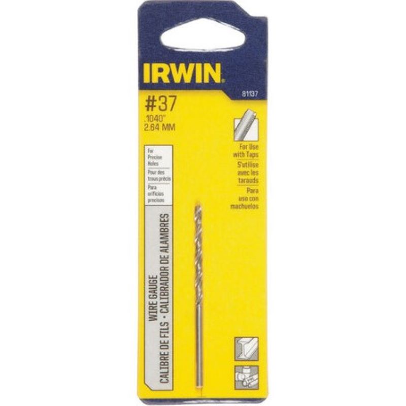 Irwin Wire Gauge High Speed Drill Bit #37