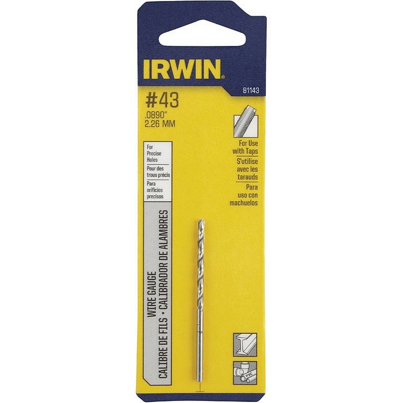 Irwin Wire Gauge High Speed Drill Bit #43