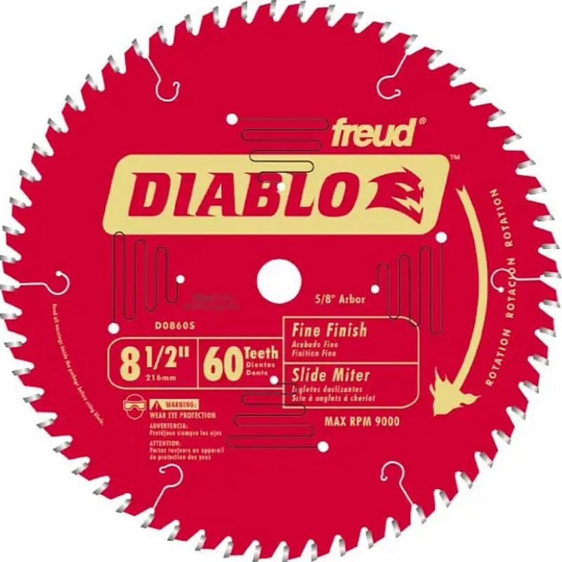 Diablo Fine Finish Circular Saw Blade 60T 8-1/2"
