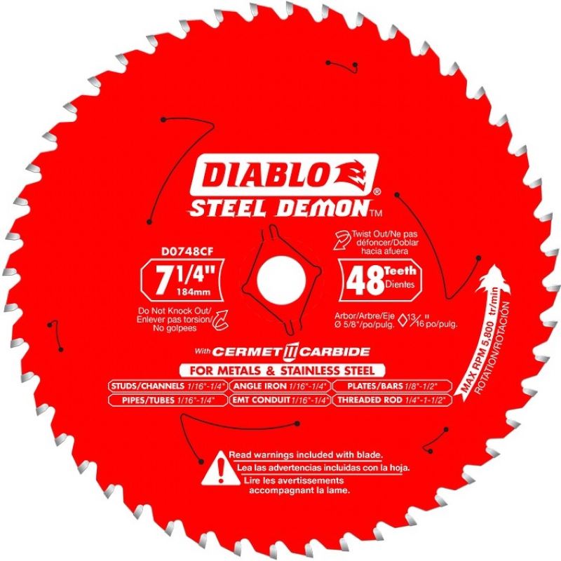 Diablo Steel Demon Circular Saw Blade 48T 7-1/4"