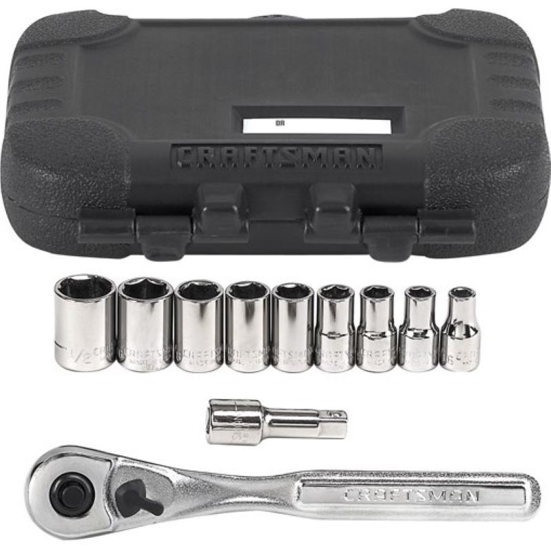 Craftsman SAE 6 Point Socket Set 1/4" Drive 11 Ct