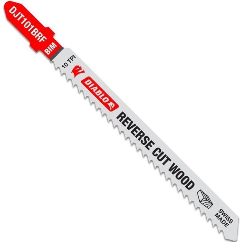 Diablo Bi-Metal Reverse Cut Jig Saw Blade 10TPI 4" 5 Ct