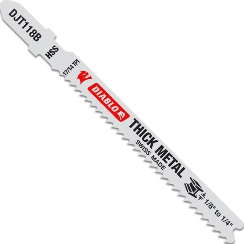 Diablo Thick Metal Jig Saw Blade 14/17TPI 3-5/8" 5 Ct