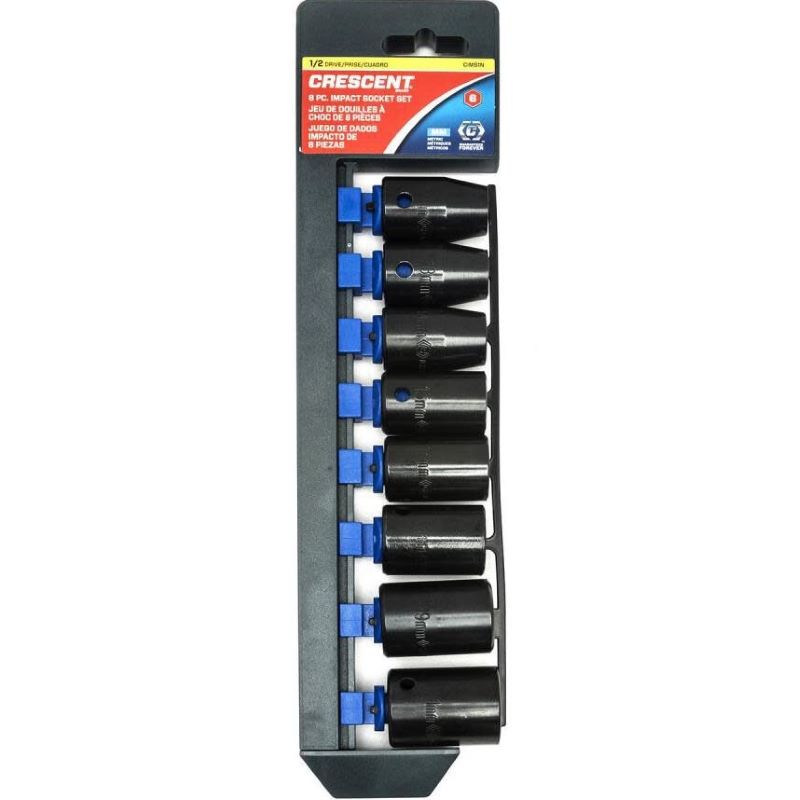 Crescent 6-Point Deep Impact Metric Socket Set 1/2" 8 Ct