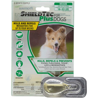 ShieldTec Plus for Dogs 16-33 lb 3 Ct