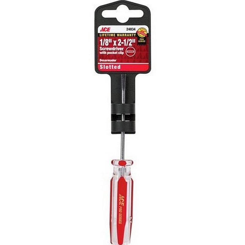 Ace Slotted Screwdriver 1/8"x2-1/2"