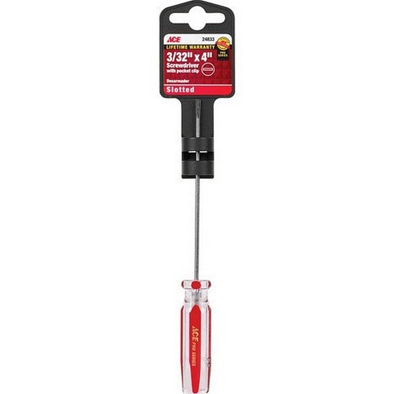 Ace Slotted Screwdriver 3/32"x4"