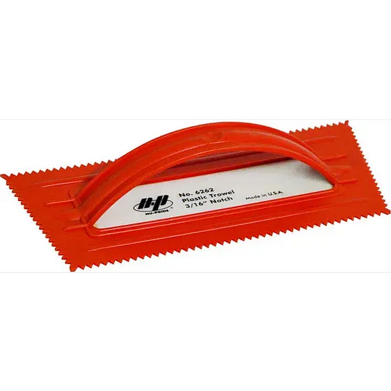 V-Notch Orange Plastic Trowel 3/16"