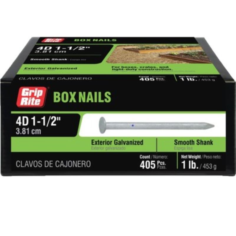 Grip-Rite Hot-Dipped Galvanized Steel Nails 4D 1-1/2" 1 lb