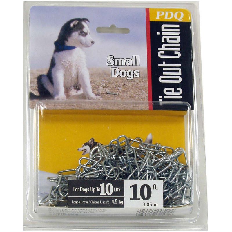 Steel Swivel Small Dog Tie-Out Chain 10 ft