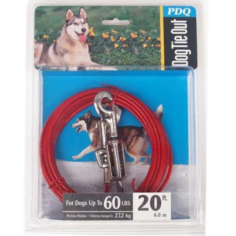 Vinyl Coated Large Dog Tie-Out Cable 20 ft