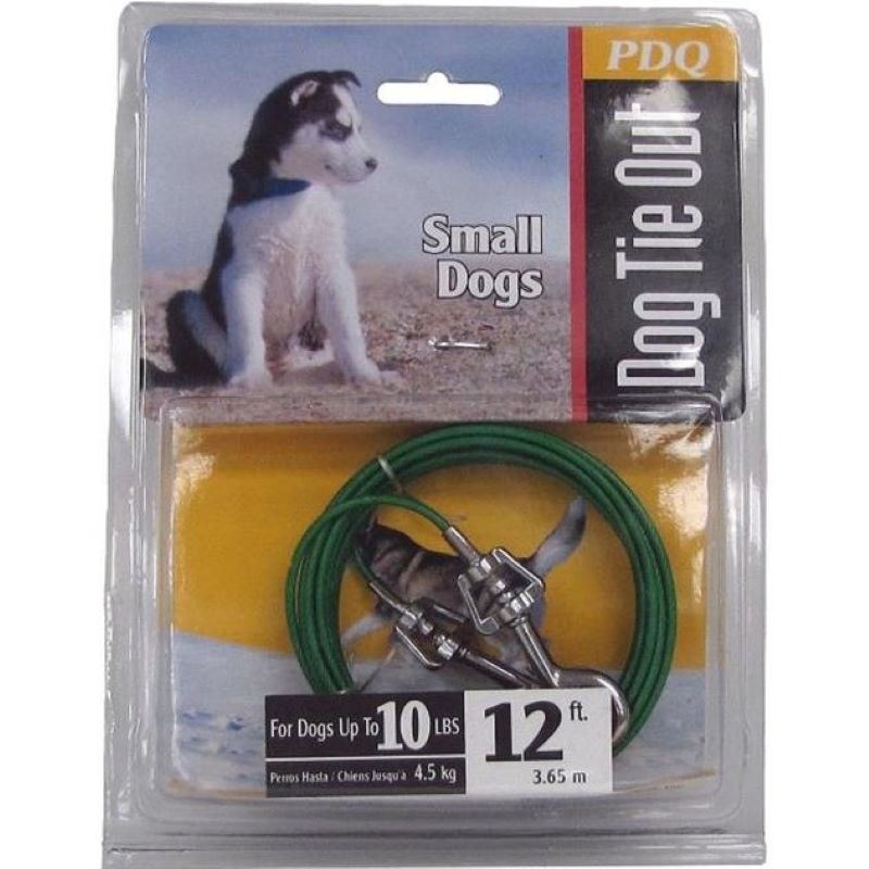 Vinyl Coated Small Dog Tie-Out Cable 12 ft