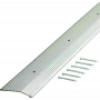 Fluted Surface Aluminum Silver Carpet Trim 72"x2"