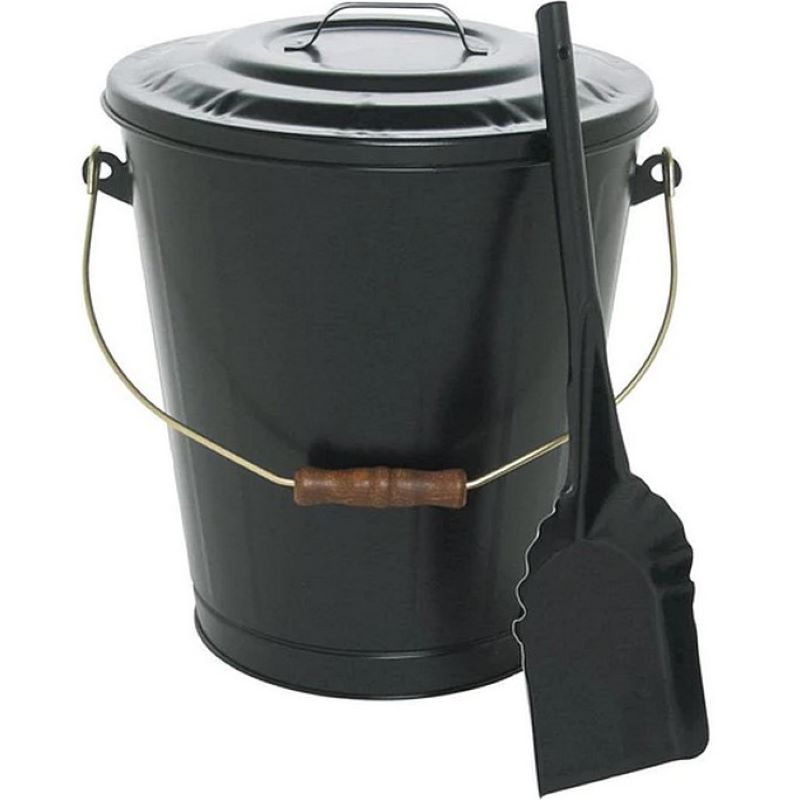 Ash Container & Shovel Black | Wood Stove