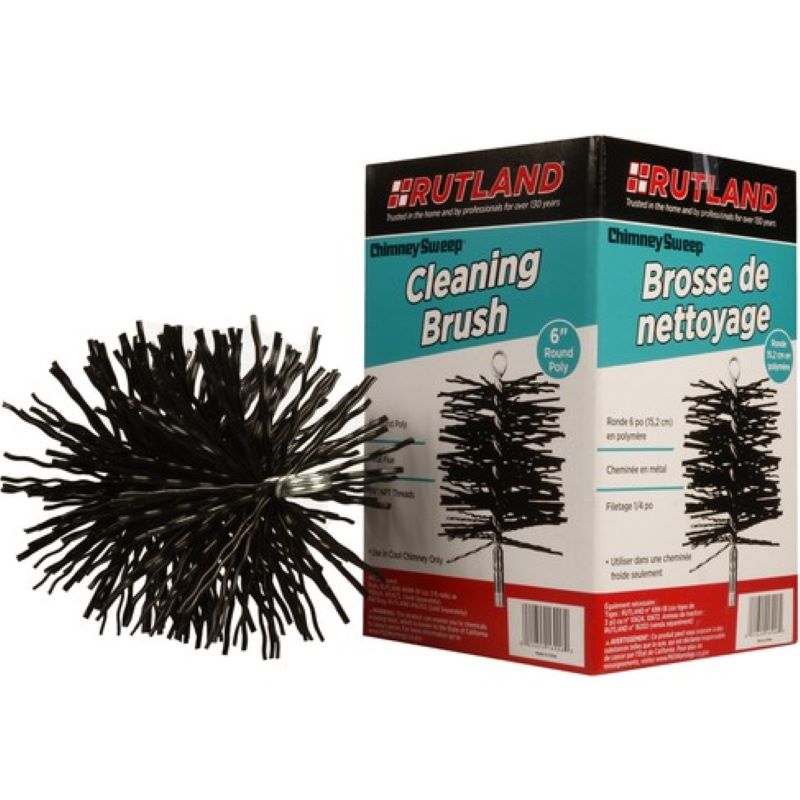 Chimney Brush 6 in Round Poly | Wood Fireplace